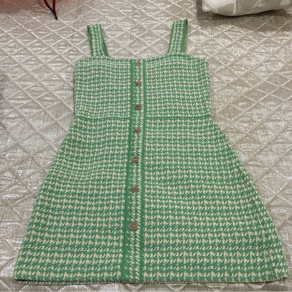 Sandro Green and Cream Knit Dress - Picture 2 of 5